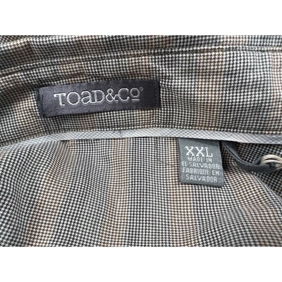 Toad & CO Wonderer Men's XXL Organic Cotton Gray Long Sleeve Button Up Shirt - Picture 12 of 16